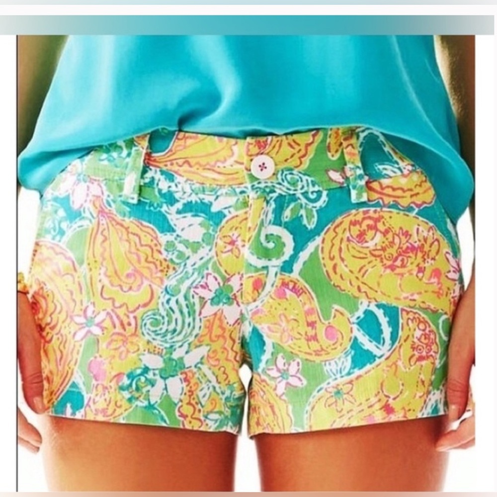 LILLY PULITZER  - Pop Goes The Lemur Walsh Paisley Shorts shorts Size 2